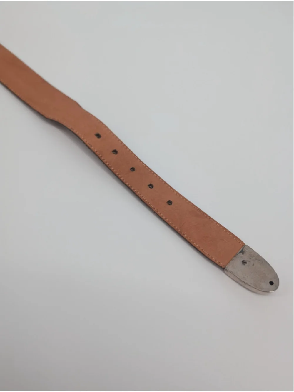 Vintage 1993 Onyx Brighton Brown Croc Embossed Leather Western Belt 36